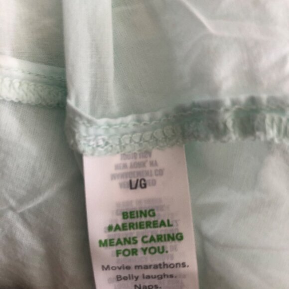 Aerie Light Blue Sleeveless Maxi Dress‎ Adjustable Straps & Tiered Skirt Large - Picture 12 of 13